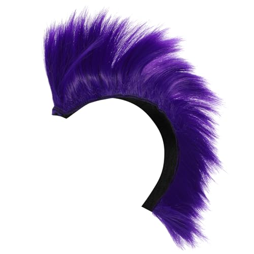 VALICLUD 4 Stück Helm Perücke Halloween perücke perücken für Halloween Bequeme Perücke Urlaubsparty Haarteil Farbe Perücke Party-Haarteil Cosplay-Haarteil-Dekor Hochtemperaturdraht Violett von VALICLUD