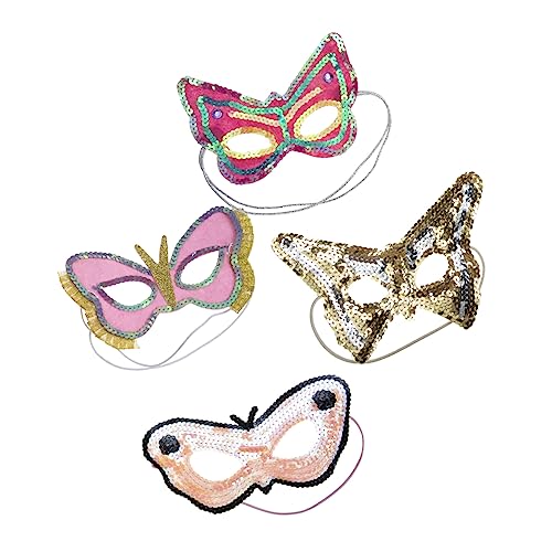 VALICLUD 4 Stück Schmetterlingsmaske Maskerade Für Frauen Halloween-kostüme Für Frauen Paare Maskerade Masken Maskenball Masken Maskerademasken Halloween-schmetterlingskostüm Colorful Vlies von VALICLUD