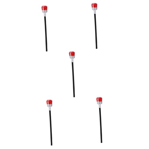 VALICLUD 5 Stück Imitation Königsstab Halloween Ornament Cane Prop Dress Up Cane Halloween Cosplay Stick Halloween Krücke Prop Cane Ornament Gehstock Foto Requisite Kunststoff Rot von VALICLUD