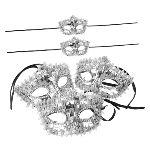 VALICLUD 5 Stück Silberne Halbgesichts Masken für Frauen Schimmernde Halloween Party Masquerade Masken Leichte Vielseitige Kostüm Accessoires für Karneval Hochzeit Ball und Cosplay VALICLUD 5 Stück Silberne Halbgesichts Masken für Frauen Schimmernde Halloween Party Masquerade Masken Leichte Vielseitige Kostüm Accessoires für Karneval Hochzeit Ball und Cosplay von VALICLUD