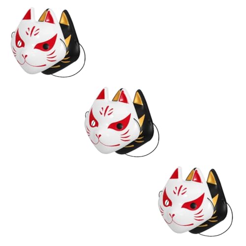 VALICLUD 6 Stk Fuchs Maske halloween maske schwarze maske Maskenset Tiergesicht Maske Weiße Maske Halloween-Fuchsmaske japanische Maske Fuchs-Cosplay kreative Maske Karnevalsmaske Plastik von VALICLUD