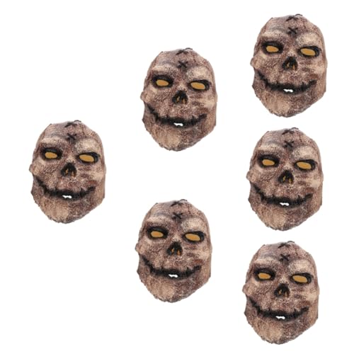 VALICLUD 6 Stk Vogels Cheuche Maske Spukhaus Requisiten Halloween-requisite Schutzmaske Abschlussball-dekor Halloween-cosplay Vogelscheuche Schädel Vogelscheuche Kostüm Kopfmaske Emulsion von VALICLUD