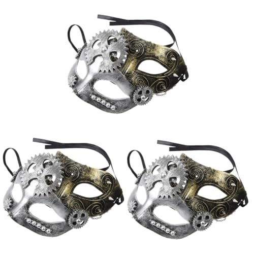 VALICLUD 6 Stück Partymaske Maskerademaske Für Frauen Steampunk Maske Für Männer Venezianische Augenmaske Halloween Maske Cosplay Mardi Gras Maske Für Frauen Halloween Augenmaske von VALICLUD