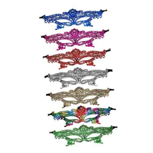 VALICLUD 7 Stück Teiliges Damen Spitzenmaske Dicke Augenmaske mit Kreativer Spitze Vielseitig für Fasching Karneval Ball und Kostüm Party Farben Hautfreundlich und Langlebig VALICLUD 7 Stück Teiliges Damen Spitzenmaske Dicke Augenmaske mit Kreativer Spitze Vielseitig für Fasching Karneval Ball und Kostüm Party Farben Hautfreundlich und Langlebig von VALICLUD