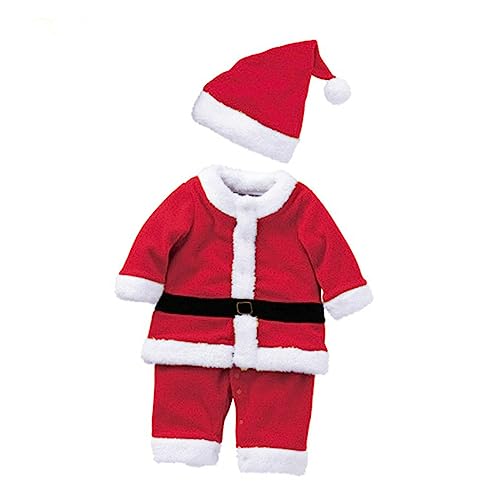 VALICLUD 70 Cm Weihnachtsmann Anzug Set Für Inklusive Weihnachtsmütze Und Kostüm Für Jungen Ideal Für Weihnachtsfeiern Und Cosplay Bequeme Weihnachtskleidung Für Festliche Anlässe von VALICLUD