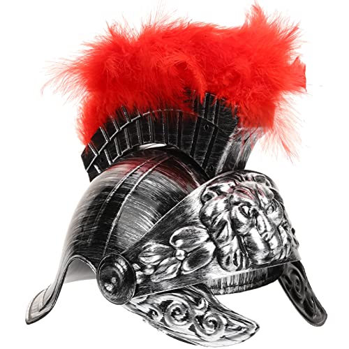 VALICLUD Antiker römischer Kriegerhut römischer Helm Erwachsene Kostüm für Erwachsene Halloween Costume Halloween Kleidung Herren Gladiatorhelm Römerhelm für Erwachsene Plastik Silver von VALICLUD