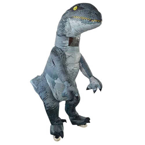 VALICLUD Aufblasbarer Velociraptor-Anzug aufblasbare Kostüme aufblasbares Kostüm Halloweenkostüm halloween mitgebsel halllowen funny hat, die kostüm aufführen aufblasbare Anzüge Grey von VALICLUD