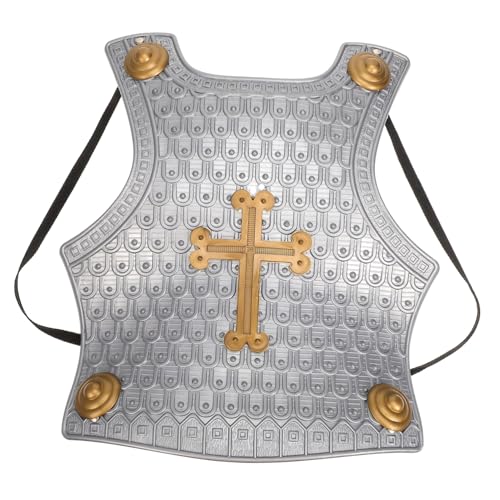 VALICLUD Brustpanzer mit römischem Kreuz Cosplay Kinder Schild Kostüm Ritter Jungs verkleidung Kinder karnevalskostüme Kinder Spielzeugrüstung für Jungen Kunststoffpanzerung Plastik Grey von VALICLUD