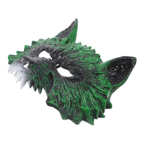 VALICLUD Cosplay-party-maske Halloween Gesicht Kiefer Dekorative Wolfsmaske Zombie Bausätze Maskerade Dinosaurier Cosplay-party-wolf-maske Party Cosplay Wolf Maske Tiere Dachs Plastik Green von VALICLUD