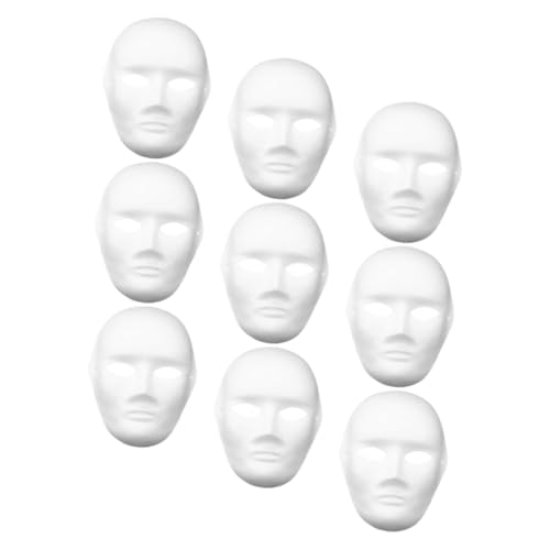 VALICLUD DIY Leere Vollgesichtsmaske Für Malbare Papiermaske Für Kreative Bastelprojekte Ideal Für Karneval Und Cosplay Blanko Masken Zum Bemalen von VALICLUD