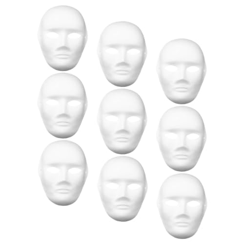 VALICLUD DIY Vollgesichtsmaske Blanko Weiße Papiermaske Zum Ausmalen Für Kreatives Basteln Für Partys Und Cosplay Handbemalbare Maske Für Spaß Und Kreativität von VALICLUD