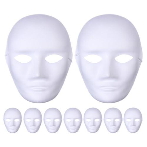 VALICLUD Diy Masken Diy Weiße Papiermasken Ausmalen Unbemalte Masken Für Erwachsene Ideal Für Partys Bastelprojekte Kreative Aktivitäten Maske von VALICLUD