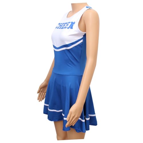 VALICLUD Damen Cheerleader Kleid Für Halloween Und Partys Royal Musikalisches Kostü Für Schulmädchen Fancy Dress Für Mottopartys von VALICLUD