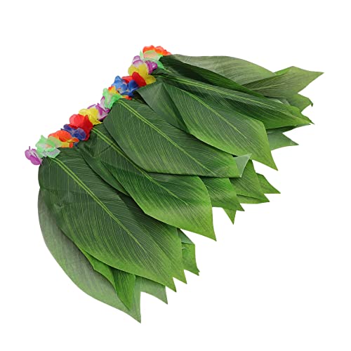 VALICLUD Dekor Perlengirlande Blatt-Hula-Rock Hawaii-Grasrock hawaiianische Outfits Grasrock für Hula-Tänzerin hawaii outfit hawaii kleidung hochzeitstruhe hochzeitsdirndl tutu rock rot von VALICLUD