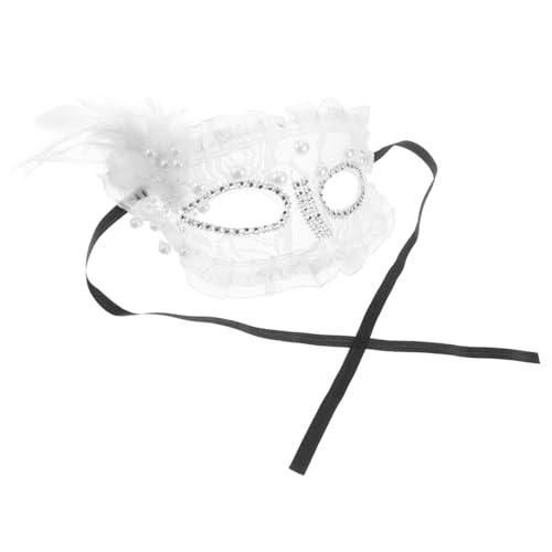 VALICLUD Maskerade Maske Damen Halbmaske Weiß Halloween Karneval von VALICLUD