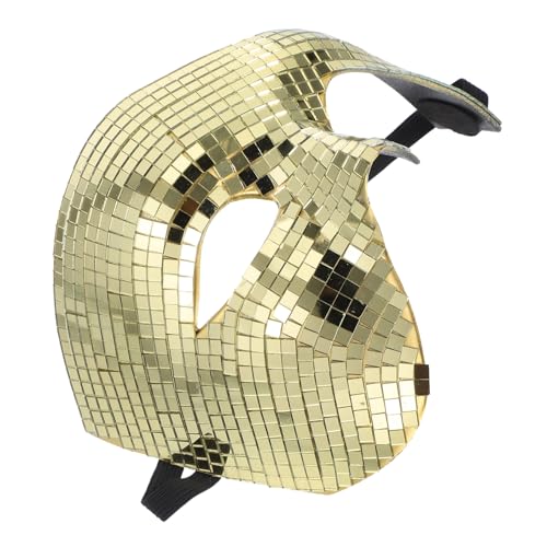 VALICLUD Glänzende Disco Halbgesichtsmaske Gold Spiegelnde Party Maske mit Glitzereffekt für Halloween Karneval Kostüm Ball Tanzveranstaltungen VALICLUD Glänzende Disco Halbgesichtsmaske Gold Spiegelnde Party Maske mit Glitzereffekt für Halloween Karneval Kostüm Ball Tanzveranstaltungen von VALICLUD