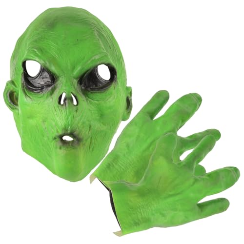 VALICLUD Gruselige Alien Aus Mit Handschuhen Für Halloween Und Cosplay Perfekte Horror Für Kostümpartys Und Schaurige Events Einzigartiges Design Für Echte von VALICLUD