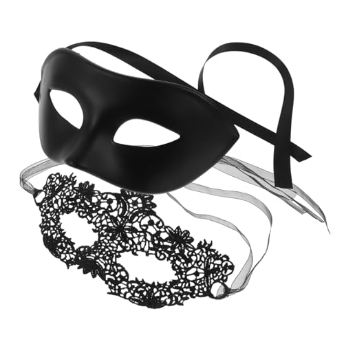 VALICLUD Halbgesichts Masken aus Langlebiger Schwarzer Spitze mit Floraler Verzierung Ergonomisch Geformt für Bequemen Sitz für Ball Maskenball Halloween und Festliche Kostümpartys VALICLUD Halbgesichts Masken aus Langlebiger Schwarzer Spitze mit Floraler Verzierung Ergonomisch Geformt für Bequemen Sitz für Ball Maskenball Halloween und Festliche Kostümpartys von VALICLUD