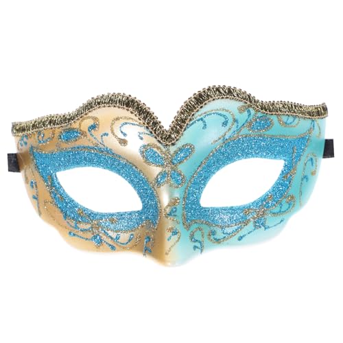 VALICLUD Halbmaske für Spitze Maskerade Paar Maske Rave-Maske masken für kindermundschutzmaske halloween deko Halloween-Gesichtsmaske dekorative Halbmaske Plastik Sky-blue von VALICLUD