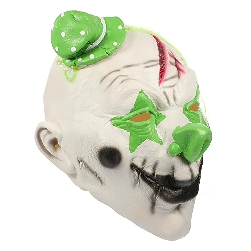 VALICLUD Halloween-Clown-Maske Halloween gruselig Partymasken Halloween-Clown-Cosplay Karnevals-Clown-Masken mundschutzmasken Clown-Cosplay-Kostüm Clown-Kostüm Emulsion Green von VALICLUD