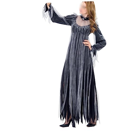 VALICLUD Halloween Damen Kostüm Vampir Teufel Kleid Gruselige Braut Cosplay Outfit Für Maskerade Und Karneval Xl Empfohlenes Gewicht von VALICLUD