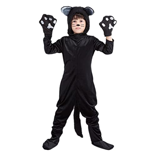 VALICLUD Halloween Kostü Für Schwarze Katze Cosplay Outfit Lustiges Rollenspiel Kostü Größe S Perfekt Für Halloween Karneval Und Fasching von VALICLUD