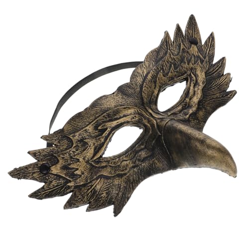 VALICLUD Halloween-Tiermasken Halloween-3D-Tiermaske Adler-Vogel- Vogel Adler-Halloween- Tier-Maskerade- Adler-Kostümmaske Adler Maskerade PU- Golden von VALICLUD