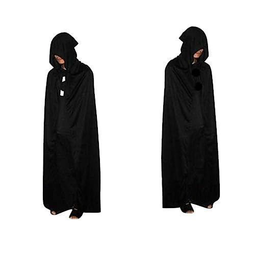 VALICLUD Halloween Umhang Grim Reaper Todesengel Kapuzenumhang 170cm Kostü Für Erwachsene Cosplay Karneval Robe Cloak Grim Reaper Outfit von VALICLUD