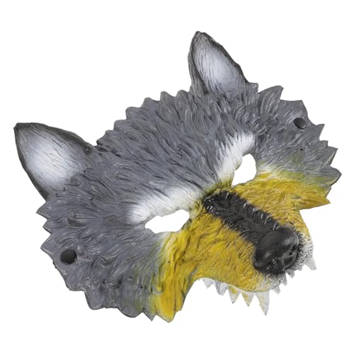 VALICLUD Halloween Wolf Maske Tier Halbmaske Dekorative Maske Halloween Maske für Männer Lustige Maske Tier Cosplay Maske Monster Maske Halloween Tiermaske Foto Requisiten Tierkopf PU von VALICLUD