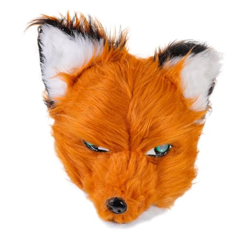 VALICLUD Halloween-masken Tier Furrie Halloweenkostüm Pelzige Maske Lustige Masken Plüschtier Maskenkostüm Tierischer Voller Kopf Benutzerdefinierte Masken Fuchs-kostüm-masken Nasses Haar von VALICLUD