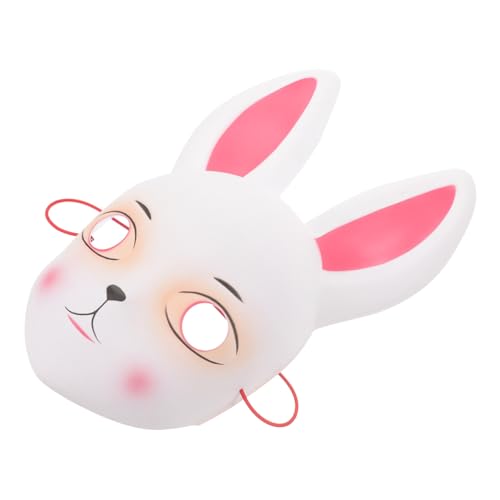 VALICLUD Hasenmaske Kostüm Schnabel Uv-maske Schweinemaske Maske Zum Bemalen Maskenparty Party-performance-masken-stütze Tierische Maske Osterhase Plüsch Halloween Plastik Weiß von VALICLUD