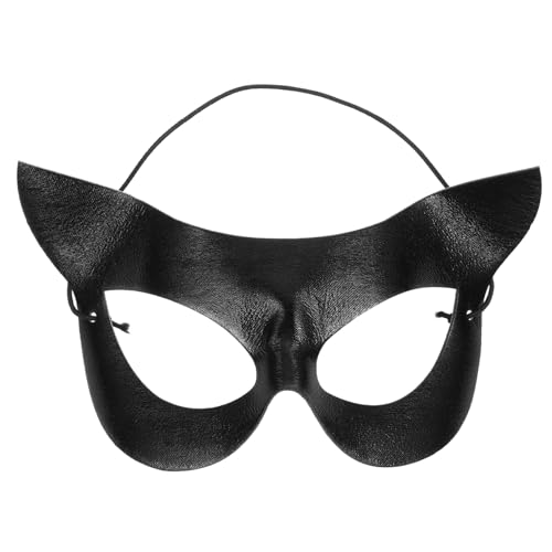 VALICLUD Katzenmaske Für Halloween Halbe Gesicht Partymaske Ideal Für Maskerade Und Karneval Perfekt Für Kostümpartys Und Cosplay Veranstaltungen von VALICLUD