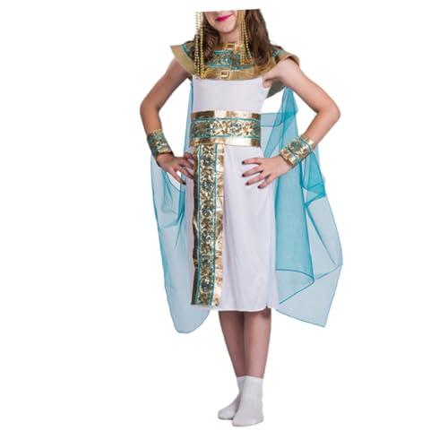 VALICLUD Kinderbedarf Ägyptisches Kostüm Bühnenkostüm Für Kinder Prinzessin Verkleiden Ägyptisches Prinzessinnenkostüm Für Mädchen Prinzessinnen-outfit Cosplay-zubehör Prinzessin Kleidung von VALICLUD