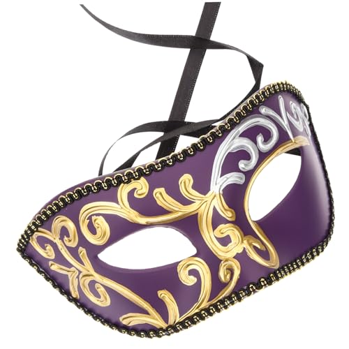 VALICLUD Maske Mantel Halloween Gesicht hallowen masks masquerade Verkleidungszubehör mask karnevalskleidung Tanzparty-Requisite Kostüm Festival-Accessoire Plastik Violett von VALICLUD