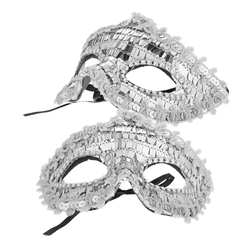 VALICLUD Maske verkleiden Karnevalsmaske Maske für Maskerade-Party dekorative Augenmaske Halbgesichts-Maskerademaske für Frauen Kostüm Maske silberne Maske Festliche Dekorationen PVC Silver von VALICLUD