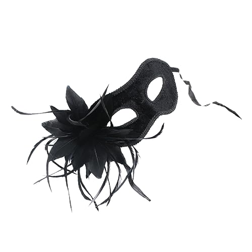 VALICLUD Maskerade Maske Abschlussballkostüm Weiblich Maskerademaske Für Mädchen Dekoration Karneval Ausgefallene Spitzenmaske Maskerade-maske Rock Paar-outfits Masken Bauchmuskeln Black von VALICLUD