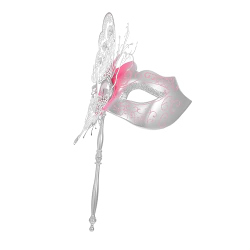 VALICLUD Metallic Venetian Schmetterlings-maske Stab für Damen Elegante Leichte Karnevals Halloween-maskerade Vielseitiges Kostüm-accessoire für Mardi Gras Ball und Abendveranstaltungen VALICLUD Metallic Venetian Schmetterlings-maske Stab für Damen Elegante Leichte Karnevals Halloween-maskerade Vielseitiges Kostüm-accessoire für Mardi Gras Ball und Abendveranstaltungen von VALICLUD