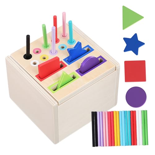 VALICLUD Holzspielzeug Zum Farbabgleichen Und Sortieren Montessori-lernspielzeug Für Kleinkinder Formensortierer Aus Holz Für Früherziehung Pädagogisches Lernspielzeug Für Vorschule VALICLUD Holzspielzeug Zum Farbabgleichen Und Sortieren Montessori-lernspielzeug Für Kleinkinder Formensortierer Aus Holz Für Früherziehung Pädagogisches Lernspielzeug Für Vorschule von VALICLUD