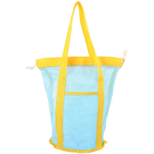 VALICLUD Netz-Strandtasche Zum Schwimmen Strandtasche Für Kinder Muschel-Sammeltasche Kleine Strandtasche Für Kinder Strandschaufel Werkzeugaufbewahrung Netztasche von VALICLUD