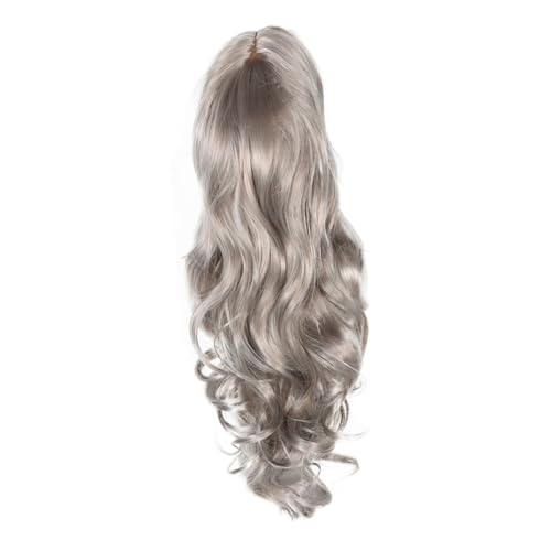 VALICLUD Oma Graue Perücke Lockige Perücke Cosplay Langhaarperücken Für Damen Party-Haar-perücke Cosplay-perücke Wellige Perücken Für Frauen Falsche Haare Hochtemperaturdraht Light Grey von VALICLUD