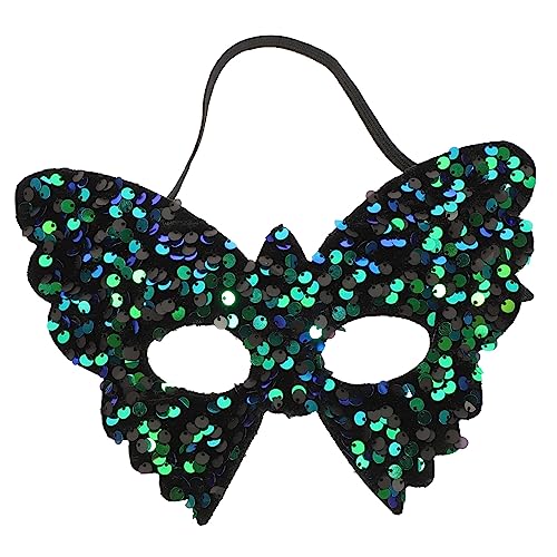 VALICLUD Pailletten-Schmetterlingsmaske Outfit Maskerade Masken maskerade auge halloween masken halloweenmaske Maskerade-Maske für Frauen Maskerademaske für Frauen mit Pailletten PVC Green von VALICLUD