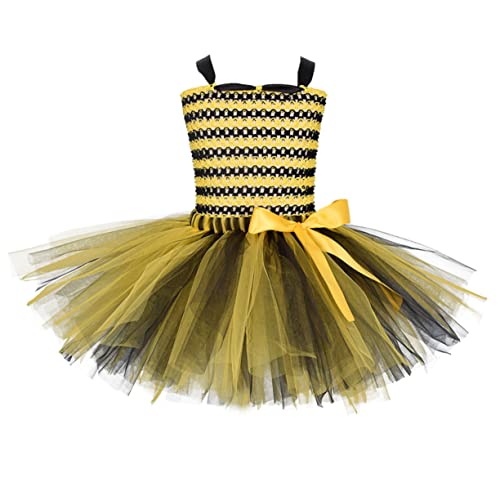 VALICLUD Rock für Mädchen Bienenkleid Kinderkostüme Outfit für Mädchen Prinzessin-Feen-Kostüme für Mädchen Säuglingskleidung Cosplay-Haarreifen Bienenflügel Kinder Röcke für Mädchen von VALICLUD