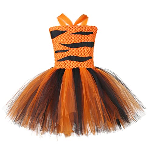 VALICLUD Tutu-rock Für Mädchen Tigerohren Kostüm Mädchen Tierkostüm Tiger Verkleiden Sich Cosplay Tigerschwanzkostüm Tigerkostüm Für Tigerohren Und Kinderröcke Orange von VALICLUD