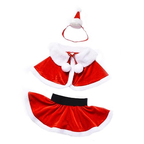 VALICLUD Weihnachtsrock Cosplay Outfit Aus Festlichem Stoff Rot Für Damen Perfektes Kostü Für Weihnachtsfeiern Und Festliche Anlässe von VALICLUD