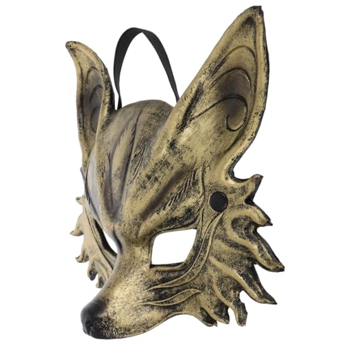 VALICLUD Wolfsmaske Gesichtsmaske Halloween Tierkostüm Für Erwachsene Halloween Masken Für Erwachsene Kostüm Halloween Maske Für Halloween Für Erwachsene Halloween Kostüme Goldenes von VALICLUD