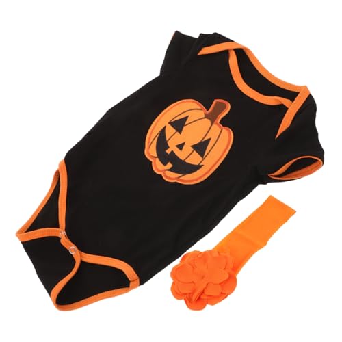 VALICLUD -strampler Kürbiskerne Halloween-kleinkindkleidung Herbstoutfits Für Babys Jack o Lantern Kostüm Für Kürbis Babykostüm Neugeborenes Kürbis-outfit Baumwolle von VALICLUD