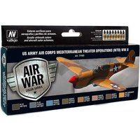 VALLEJO 771183 Farbset, USA Flugzeuge WWII MTO-Operation, 8x17 ml von VALLEJO