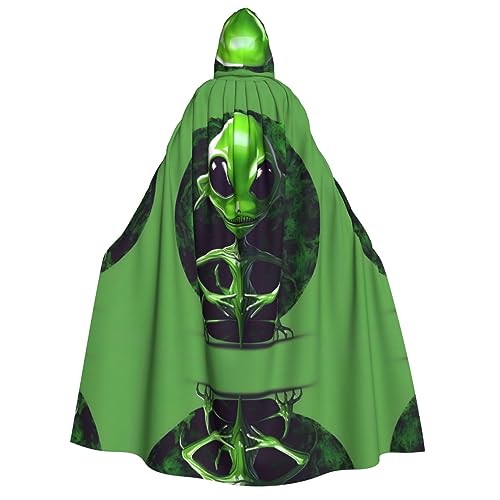 VANTUT Green Alien Uni Kapuzenmantel für Erwachsene, leicht, für Halloween, Cosplay-Kostüme von VANTUT