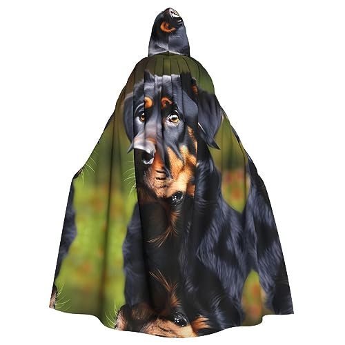 VANTUT Kapuzenumhang mit Rottweiler-Muster, ideal für Halloween-Verkleidungen und Themenveranstaltungen von VANTUT