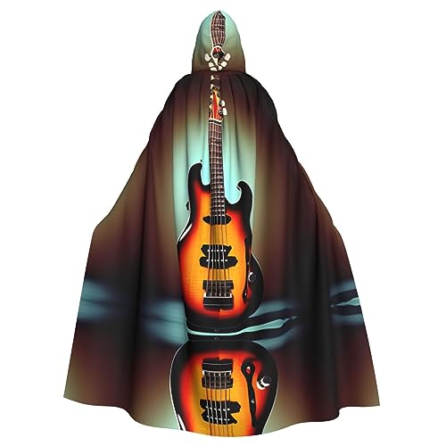 VANTUT Umhang mit Kapuze für Gitarre, Bass, Musikinstrumente, ideal für Halloween-Verkleidungen und Themen-Events von VANTUT